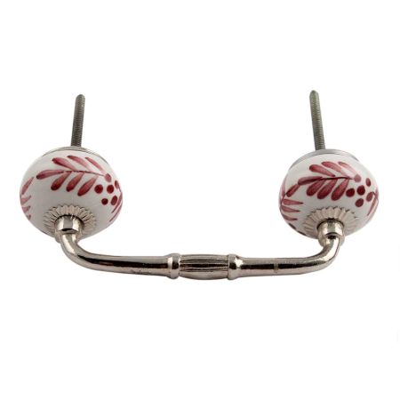 Light Brown Leaf Ceramic Bridge Handle